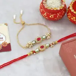 Set of 2 Stone-Studded Tie-Up Rakhi-image-43