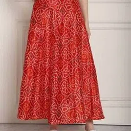 Bandhej Print Flared Ghagra-image-55