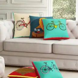 Set of 5 Abstract Print Cushion Covers-31