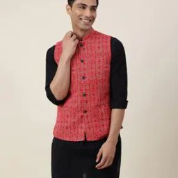 FabBasics Mandarin-Collar Slim Fit Nehru jacket-37