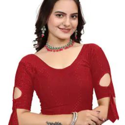 Women Round-Neck Slip-On Blouse-picture-37