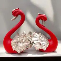 Set of 2 Polyresin Duck Showpieces-5