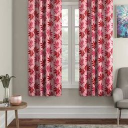 Set of 2 Leaf Print Window Curtains-image-37