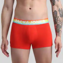 Men Typographic Print Trunks with Elasticated Waist-picture-10