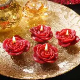 Set of 4 Flower Shaped Candles-30