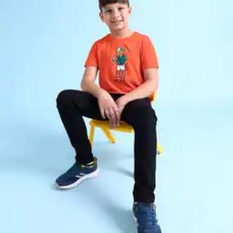 Boys Graphic Print Regular Fit Crew-Neck T-Shirt-29