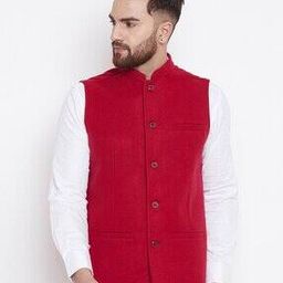 Nehru Jacket with Insert Pockets-7