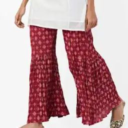 Printed Flared Palazzos with Elasticated Waistband-picture-42