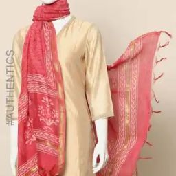 Bagru Handblock Print Pure Chanderi Dupatta-22