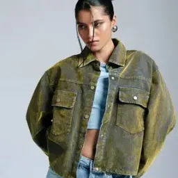Women Washed Regular Fit Denim Jacket-image-27