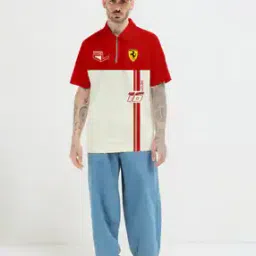 crazymonk Men Colourblock Oversized Polo T-Shirt-picture-8