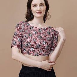 Women Self-design Back Open Blouse-image-33