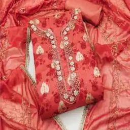 Women Embroidery Unstitched Dress Material-image-52