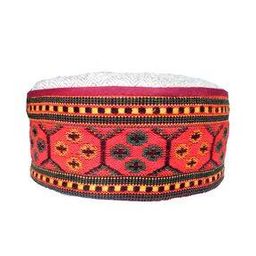 Geometric Pattern Kullu Patti Rounded Woolen Hat-91