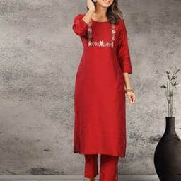 Women Embellished Embroidery Straight Kurti-image-40