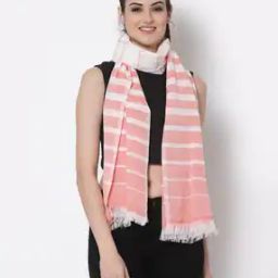 Striped Stole with Frayed Hem-image-14