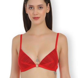 SELFCARE Abstract Self Design Half Coverage Lightly Padded Plunge Bra with All Day Comfort image 1