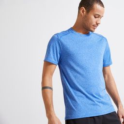 Men Gym Sports T Shirt Polyester - Mottled Blue-image-6