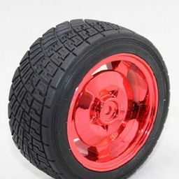 83MM Large Robot Smart Car Wheel, 35MM Width Surface Red image 1