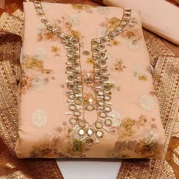 SHADOW & SAINING Embellished Semi-Stitched Dress Material-image-53