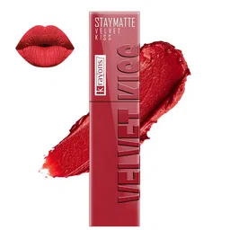 krayons Velvet Matte Liquid Lipstick With Jojoba Oil - 3.5 ml - Scarlet Red 01-image-29