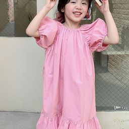 LULU & SKY Puff Sleeve A-Line Dress-image-29
