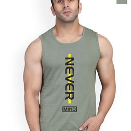 SLOWLORIS Pack Of 2 Typography Printed Sleeveless Gym Vests-picture-10