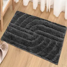 LUXEHOME INTERNATIONAL Grey Textured Bath Rugs 1000 GSM-image-62