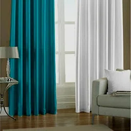 151 cm (5 ft) Polyester Semi Transparent Window Curtain (Pack Of 2) (Solid, Multicolor)-image-22