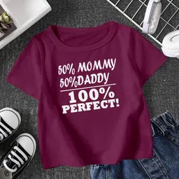 FIONAA TRENDZ Kids Maroon Tshirts-picture-37