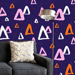 ArtzFolio Printed UV-Resistant Anti-Bacterial Abstract Triangles And Dots Peel & Stick Wallpaper-34