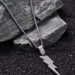French Accent Silver-Plated Pendant With Chain-image-63