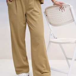 ESPYR By Tokyo Talkies Women Textured Elasticated Waist Relaxed Trouser-image-71