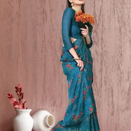 ROOP SUNDARI SAREES Floral Pure Chiffon Saree-53