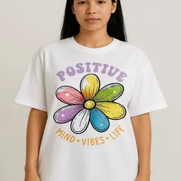 GAB Typography Printed Round Neck Short Sleeves Relaxed Fit Pure Cotton Casual T-Shirt-image-76