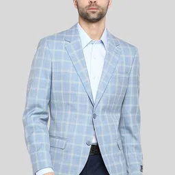 Givo Tailored Fit Checked Single-Breasted Formal Blazer-image-36