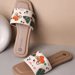 Pairs4U Women Printed Open Toe Flats-picture-51