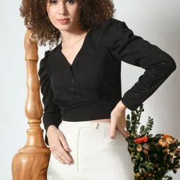 BAESD Self Design V-Neck Wrap Top-image-11