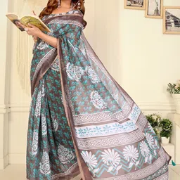 MORDEN MUSE Floral Printed Saree-picture-20