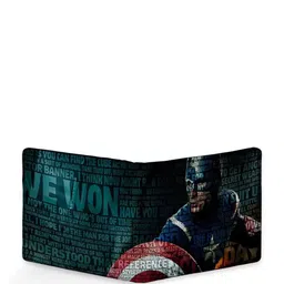 TEMIER Men Printed Canvas Two Fold Wallet image 4