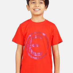 Marvel by Wear Your Mind Boys Red & Blue Cotton Eternals Print T-shirt-image-72