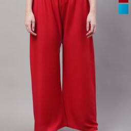 Valles365 by S.C. Women 2 Flared Palazzos-image-38