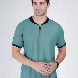 John Peters Men Bio Finish Solid High Neck T-shirt-picture-19