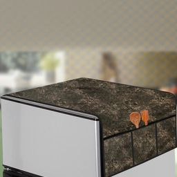 The Furnishing Tree Coffee Brown Printed Refrigerator Cover-image-60