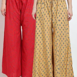 GRACIT Women 2 Ethnic Motifs Printed Flared Ethnic Palazzos-picture-38