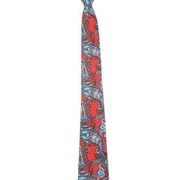Alvaro Castagnino Men Red & Blue Floral Printed Skinny Tie-image-71