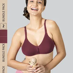 LYRA Pack Of 2 Cotton Rich Mesh Ladder Wire Free Moulded and Seamless Bra-image-75