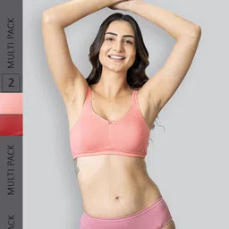 LYRA Pack Of 2 Cotton Spandax Full Coverage Secret Support Bra-image-11