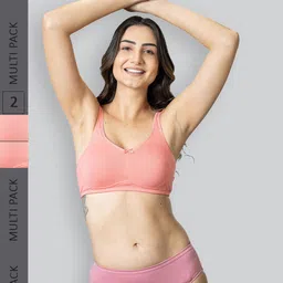 LYRA Pack Of 2 Cotton Spandax Full Coverage Secret Support Bra-19