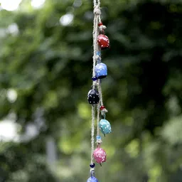 DULI Red & Blue Metal Printed Wall Hanging Windchimes-28